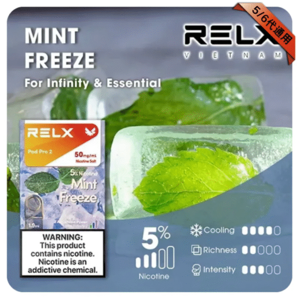 Relx煙彈 五/六代通用拋棄式煙彈 Relx煙彈 五/六代通用拋棄式煙彈 RELX煙彈 RELX RELX 悅刻電子煙 四代電子煙 五代拋棄式電子煙 電子菸 拋棄式電子菸 RELX五六代 蒸氣店